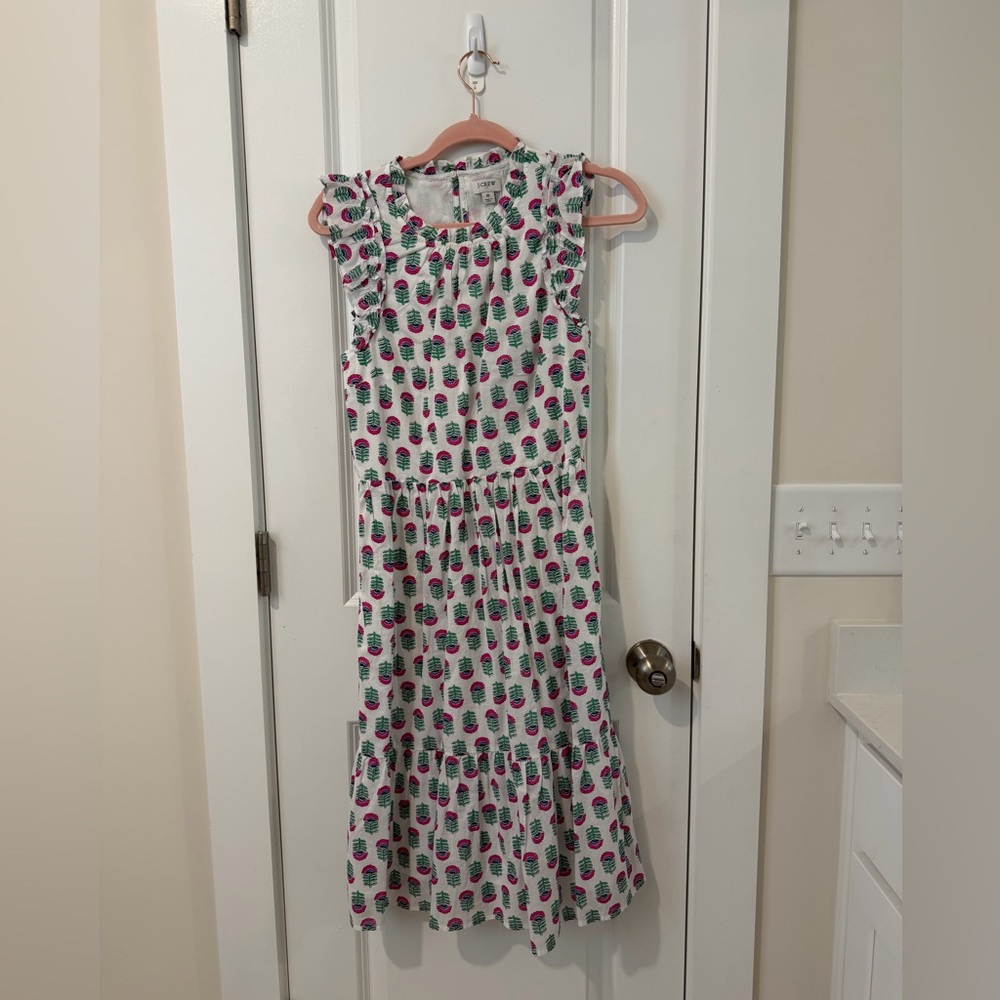 J.Crew Factory Cotton Floral, Ruffle Dress